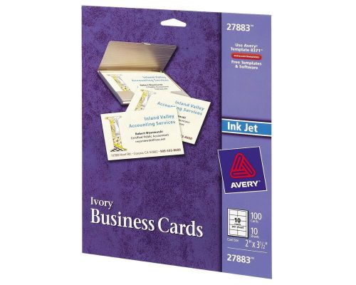 Avery Ivory Matte Business Cards 2 x 3.5 Inches 100 Cards (27883)