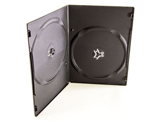 7mm slim black double dvd cases (pack of 25) for sale