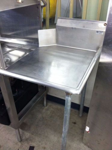 Used Dish table, Cleanside, 24&#034;, attaches to standard stand-up dish machine