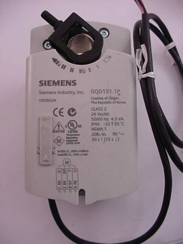 Siemens actuator gqd151.1p actuator ships on the same day of the purchase for sale