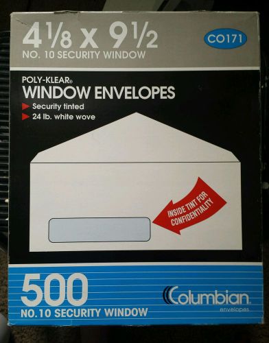 Window envelopes 500 count columbian #10 for sale