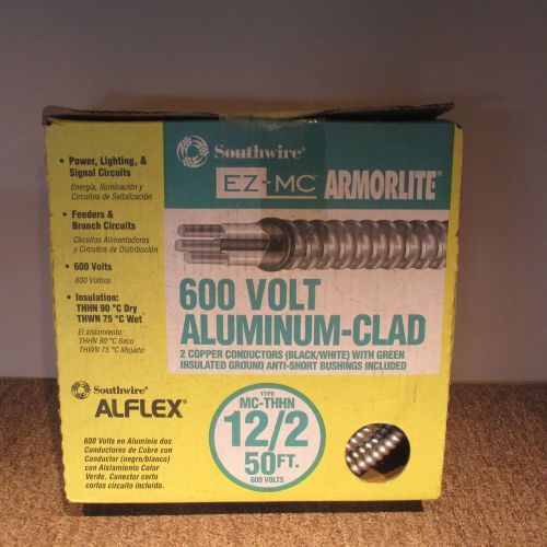 Southwire Armorlite 50 feet Alflex 12/2 600 Volt Aluminum Clad Wire
