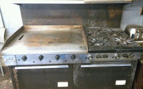 Used Southbend Grill 36&#034;X24&#034; Griddle plus 4 burner stove and 2 ovens