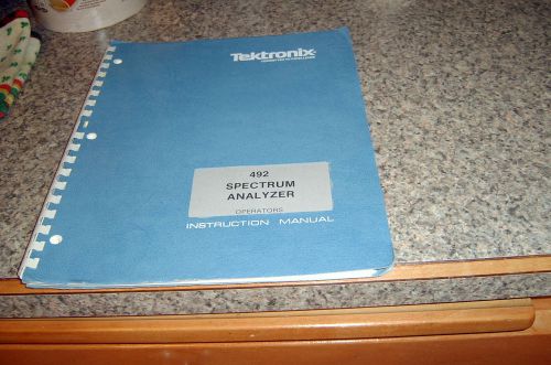 TEKTRONIX 492  OPERATOR&#039;S Manual 070-2726-01 USED CONDITION