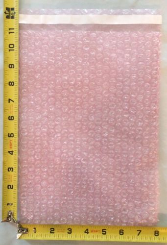 25 8x11.5 protective pink anti-static bubble-out pouches / bubble bags 8x11 1/2 for sale