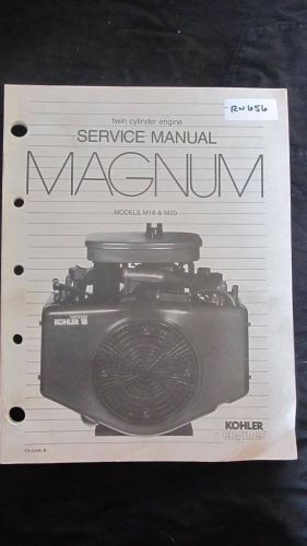 Kohler m18 m20 twin cylinder engine service manual book catalog for sale