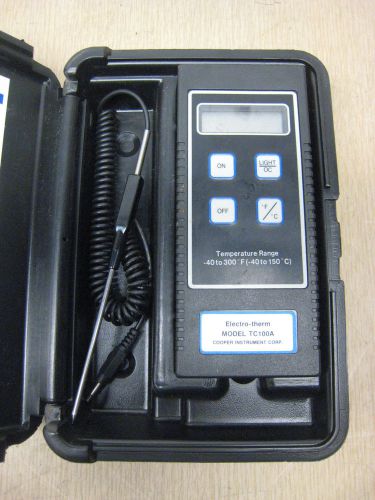 Cooper instrument corp electro-therm tc100a digital thermometer thermistor used for sale