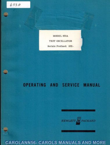 HP Manual 653A TEST OSCILLATOR