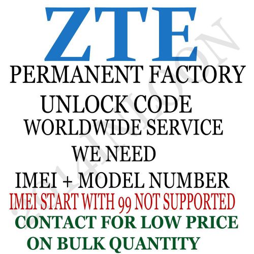 ZTE Z431 UNLOCK CODE FOR AT&amp;T ONLY OUT OF CONTRACT FAST SERVICE