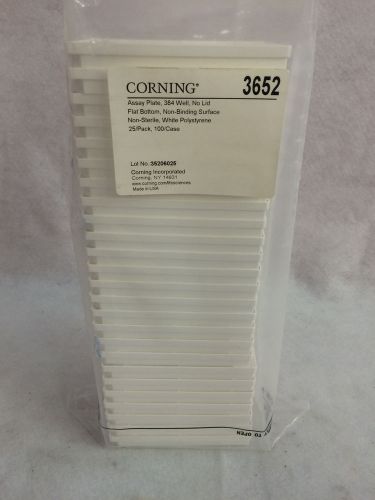 Corning 3652 Assay Plate, 384-Well, No Lid, Flat Bottom 25/Pack
