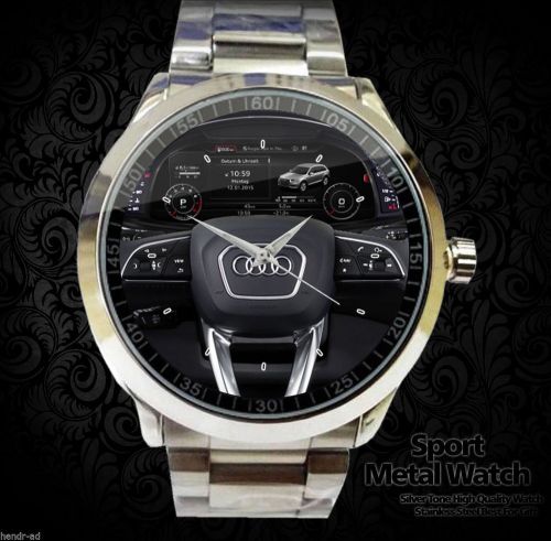 Hot  Audi Q7 Steering Wheels Sport Metal Watch Fit Your Tshirt Motor