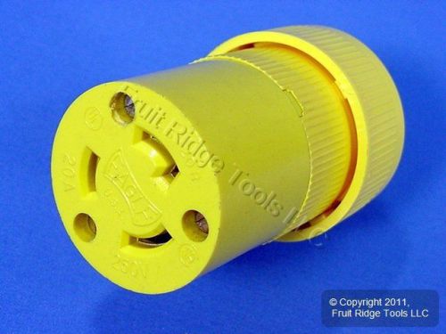 Eagle yellow nylon body industrial nema l6-20r locking connector 20a 250v 3354 for sale