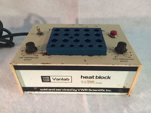 VWR Scientific Vanlab Heat Block 13259-005 w/ Multi-Size Block - 8mm &amp; 12mm