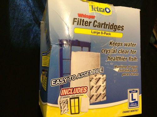 8 pack**tetra whisper filter cartridges*size large****free shipping!! for sale