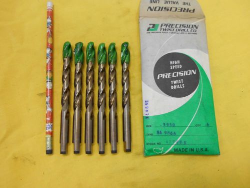 LOT of 6 NEW .3930&#034; x .3810&#034; STEP NOSE x 5&#034; DRILL BITS subland PTD USA COBALT