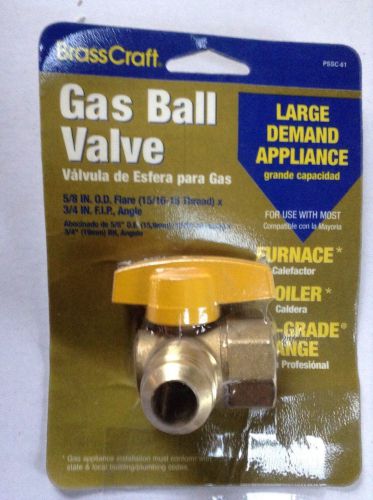 5/8&#034; gas range angle ball valve brass craft gas valves pssc61 039166055142 lot 2 for sale