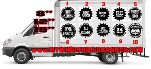 Carpet &amp; Tile Cleaning Decals for carpet cleaning van truck pick your decal 15&#034;