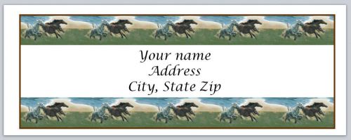 30 Personalized Return Address Labels Horses Buy 3 get 1 free (c799)