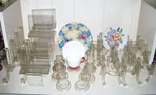 Vintage 70&#039;s large assortment of lucite display pieces...41 pieces!! good cond!! for sale
