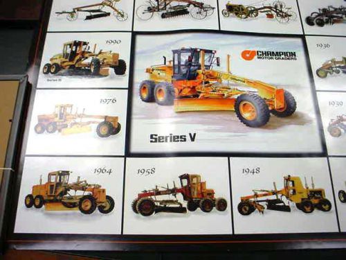 Champion Motorgrader Dealer Wall Poster Excellent Condition, Very Nice, 22&#034;x28&#034;