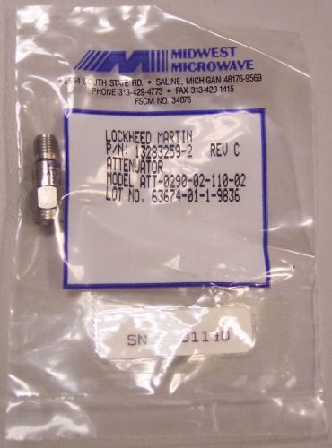 SMA Attenuator 2dB DC to 12.4GHz by Midwest Microwave ATT-0290-02-110-02