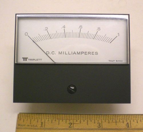 DC Milliamp Meter, 0-1 MADC, 3 1/2&#034;Meter, Triplett, New in Box, USA