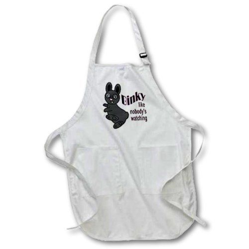 NEW Binky Like Nobody&#039;s Watching Rabbit Cooking Apron 22w x 24L w Pouch Pockets