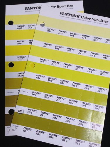 Pantone Color Specifier (2 Sheets)-Pg 45 &amp; 45.4c, Refill yellows
