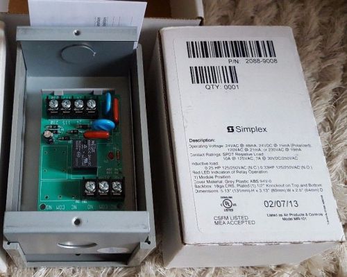 New Simplex 2088-9008 Multi-Voltage Control Relay