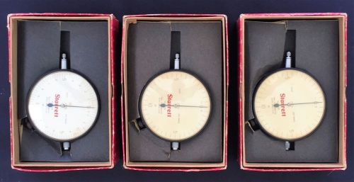 Lot of 3 Starrett Dial Indicator (656-134) (656-128) &amp; Boxes Nice Used Condition