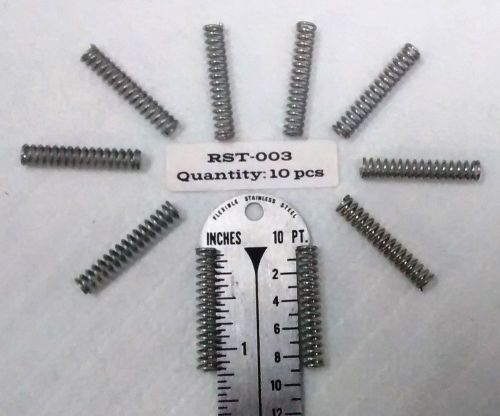 Lot of 10 pcs .215 x 1.187 Compression 302 SS Closed Not Ground Ends CSP RST-003
