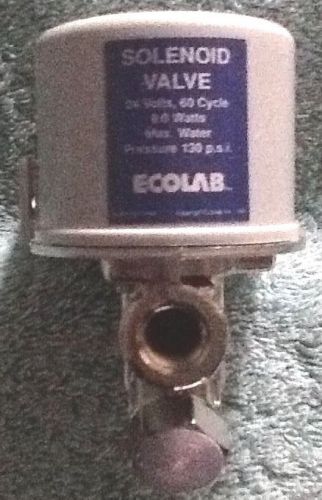 Ecolab Solenoid Water Valve 24 Volts 60 Cycle 8 Watts 130 psi
