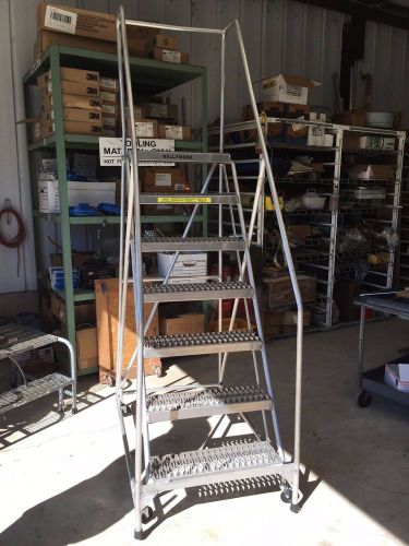 7-step ballymore aluminum rolling ladder for sale