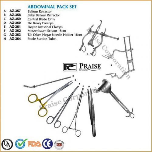 Praise Surgical Instruments Abdominal Instruments,Scissors,Forceps,Retractors