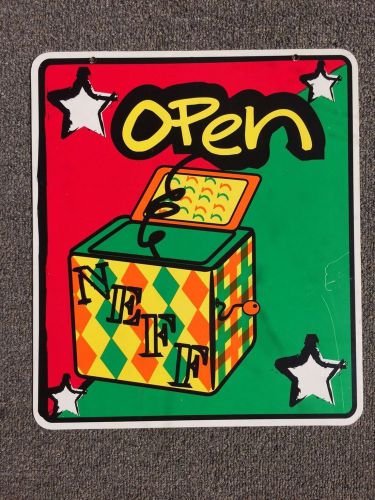 Authentic Original Neff Open/Closed Sign Retail 15&#034; x 13&#034; Double Sided