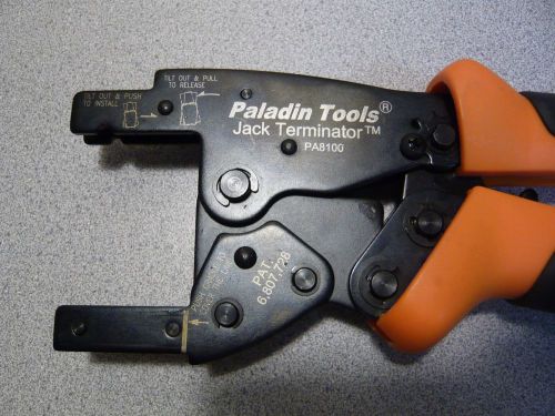 Paladin pa8100 jack terminator crimper frame for sale