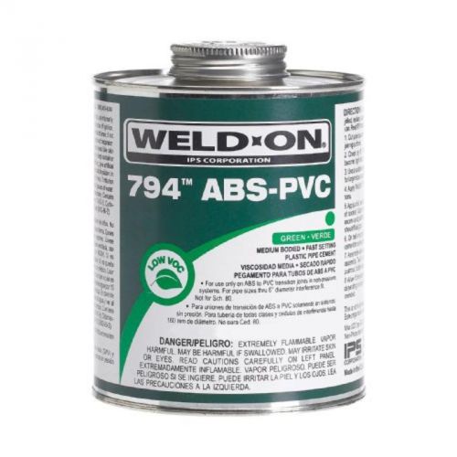 Weld On 794 Green Transition Cement 1/2 Pint Ips Corporation 10275 012181102756