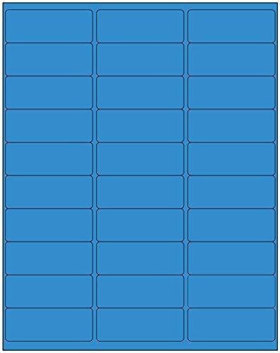 Label destination 600 blank address labels 2-5/8&#034; x 1&#034; solid blue color inkjet for sale