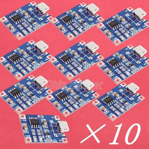 10pcs Micro USB Lithium Battery Charger Module 5V 1A Charger Module Board TP4056