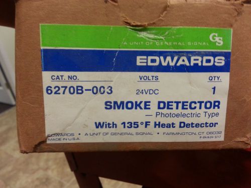 Edwards (6270b-003) photoelectric smoke detector w/heat detector - new in box for sale