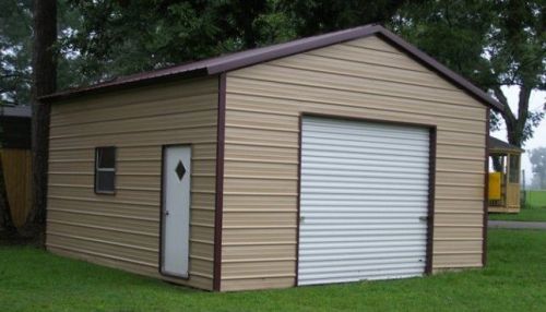 18 x 21 x 9 metal building delivered and installed - perfect one car garage! for sale