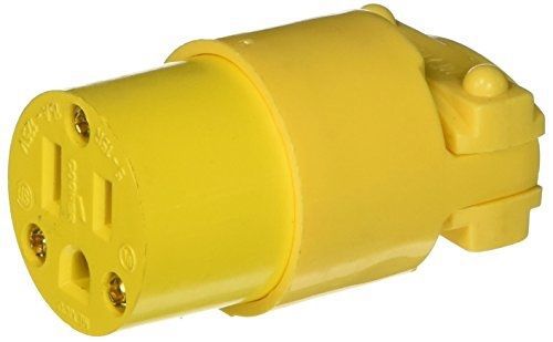 Coleman Cable 05985 Replacement Yellow Vinyl NEMA 5-15R 15-Amp Cord End, Female