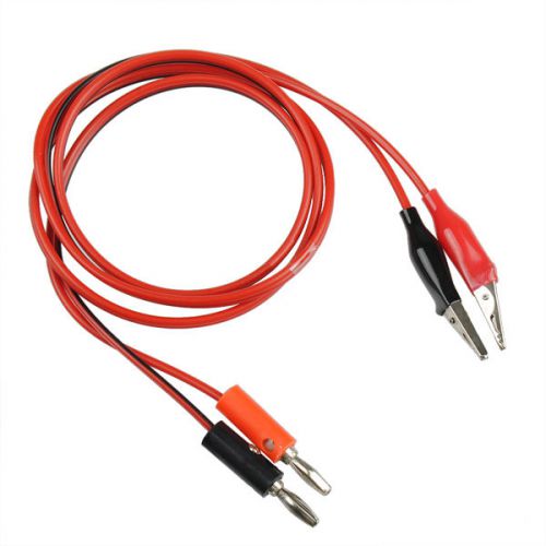 New Double Stitch Alligator Test Lead Clip To Probe Cable For Multimeters