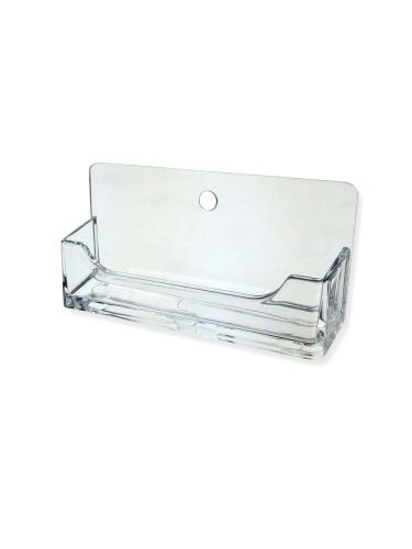Single pocket acrylic wall mountable business card holder display - clear for sale