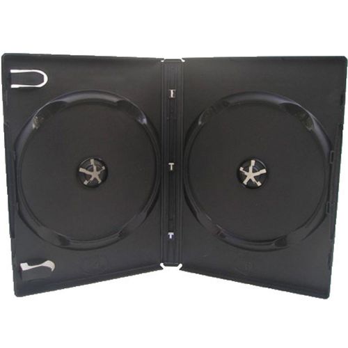 1 -Premium 2 Disc Case -14mm Standard Empty Black DVD Movie Case - Free Shipping