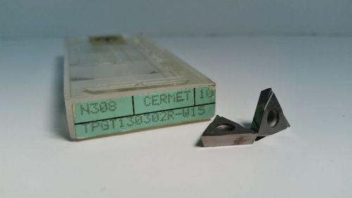 TOSHIBA TUNGALOY TPGT130302R-W15 New Cermet Inserts Grade N308 10pcs I