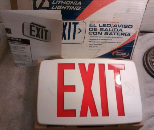 LQM S W 3 R 120/277 Lithonia LED Exit Sign with Battery- FAST SHIPPING