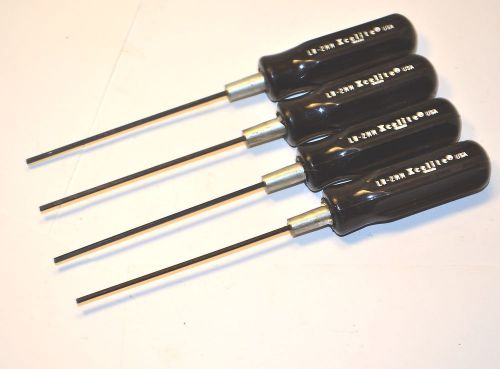 4 nos xcelite ln2mm recessed allen hex socket screwdriver black handle 2.0mm for sale