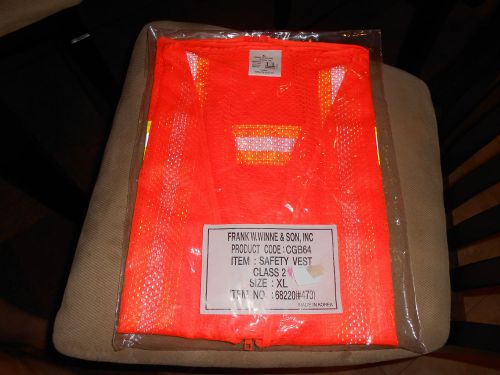 HIGH QUALITY DELUXE REFLECTIVE SAFETY VEST SIZE XL ANSI CLASS 2