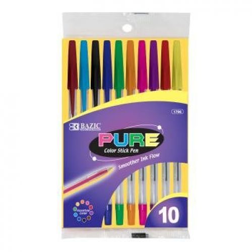 Bazic BAZIC 10 Pure Neon Color Stick Pen